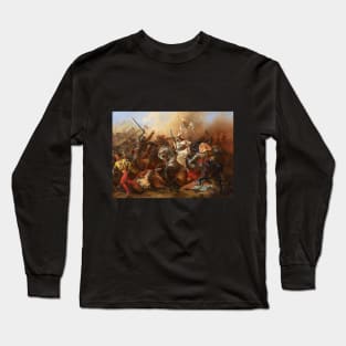 Jeanne d'Arc in Battle by August Gustav Lasinsky Long Sleeve T-Shirt